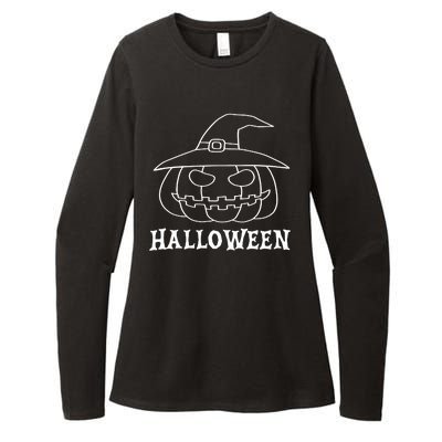 Happy Halloween Spooky Jack O Lantern Womens CVC Long Sleeve Shirt