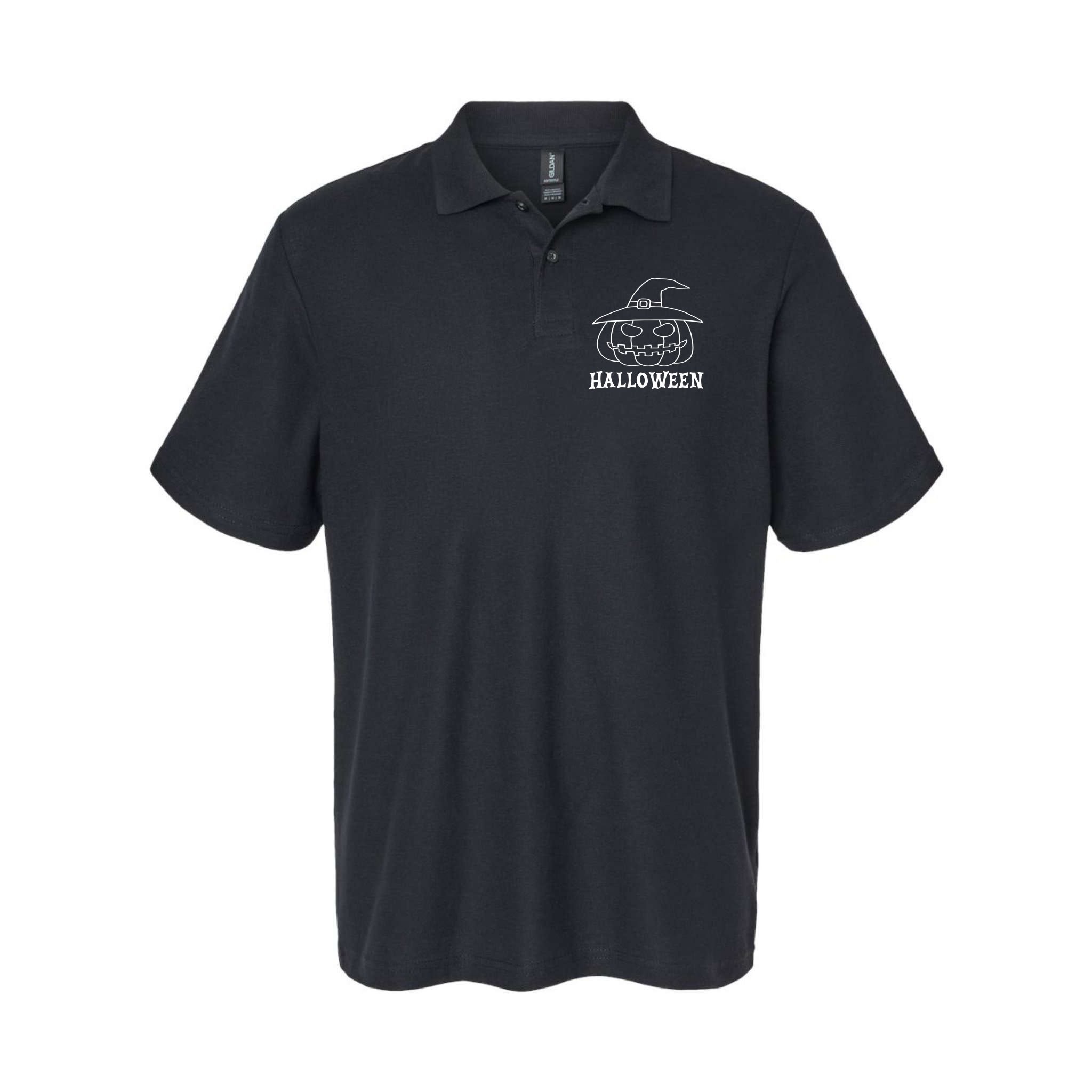 Happy Halloween Spooky Jack O Lantern Polo