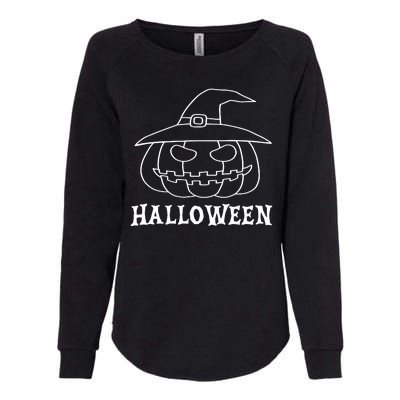 Happy Halloween Spooky Jack O Lantern Womens California Wash Sweatshirt