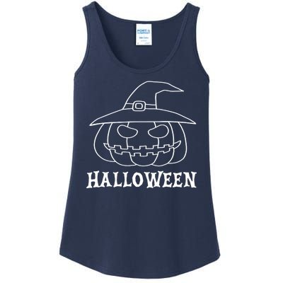 Happy Halloween Spooky Jack O Lantern Ladies Essential Tank