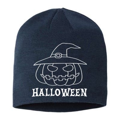 Happy Halloween Spooky Jack O Lantern Sustainable Beanie