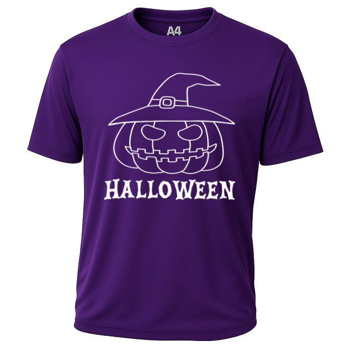 Happy Halloween Spooky Jack O Lantern Cooling Performance Crew T-Shirt