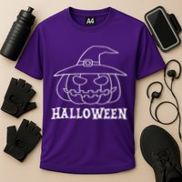 Happy Halloween Spooky Jack O Lantern Cooling Performance Crew T-Shirt