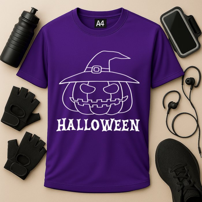 Happy Halloween Spooky Jack O Lantern Cooling Performance Crew T-Shirt