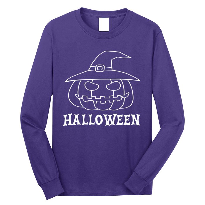 Happy Halloween Spooky Jack O Lantern Long Sleeve Shirt
