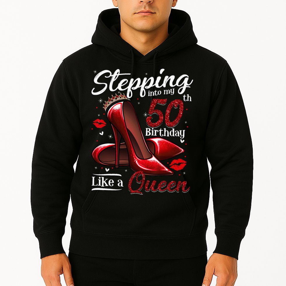 High Heels Stepping Into My 50th Birthday 50 And Fabulous Hoodie