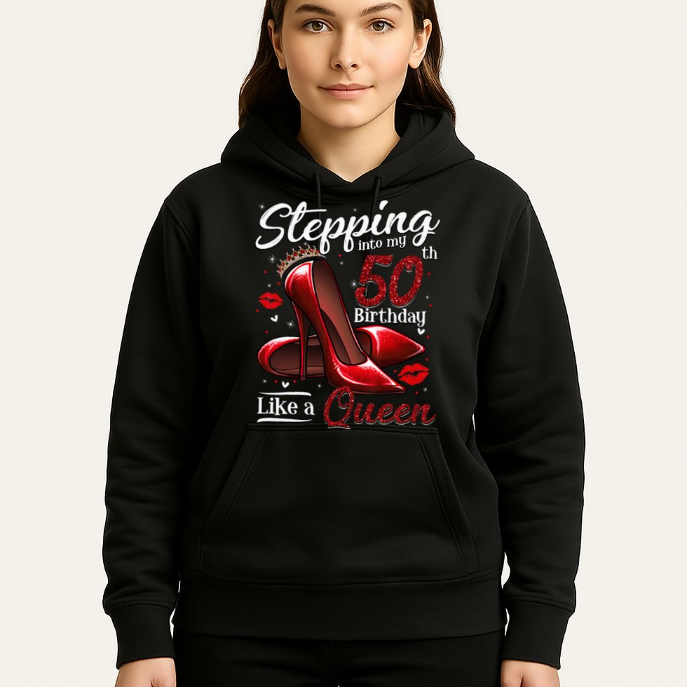 High Heels Stepping Into My 50th Birthday 50 And Fabulous Hoodie
