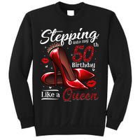 High Heels Stepping Into My 50th Birthday 50 And Fabulous Sweatshirt