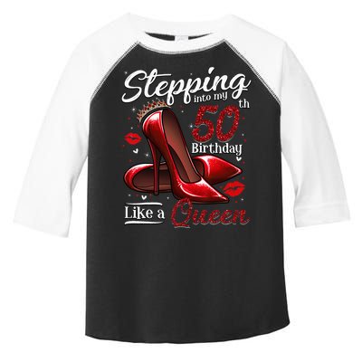 High Heels Stepping Into My 50th Birthday 50 And Fabulous Toddler Fine Jersey T-Shirt