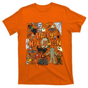 Happy Halloween Scary Retro Boy Girls Kids T-Shirt