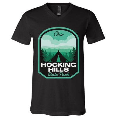 Hocking Hills State Park Oh Camping V-Neck T-Shirt