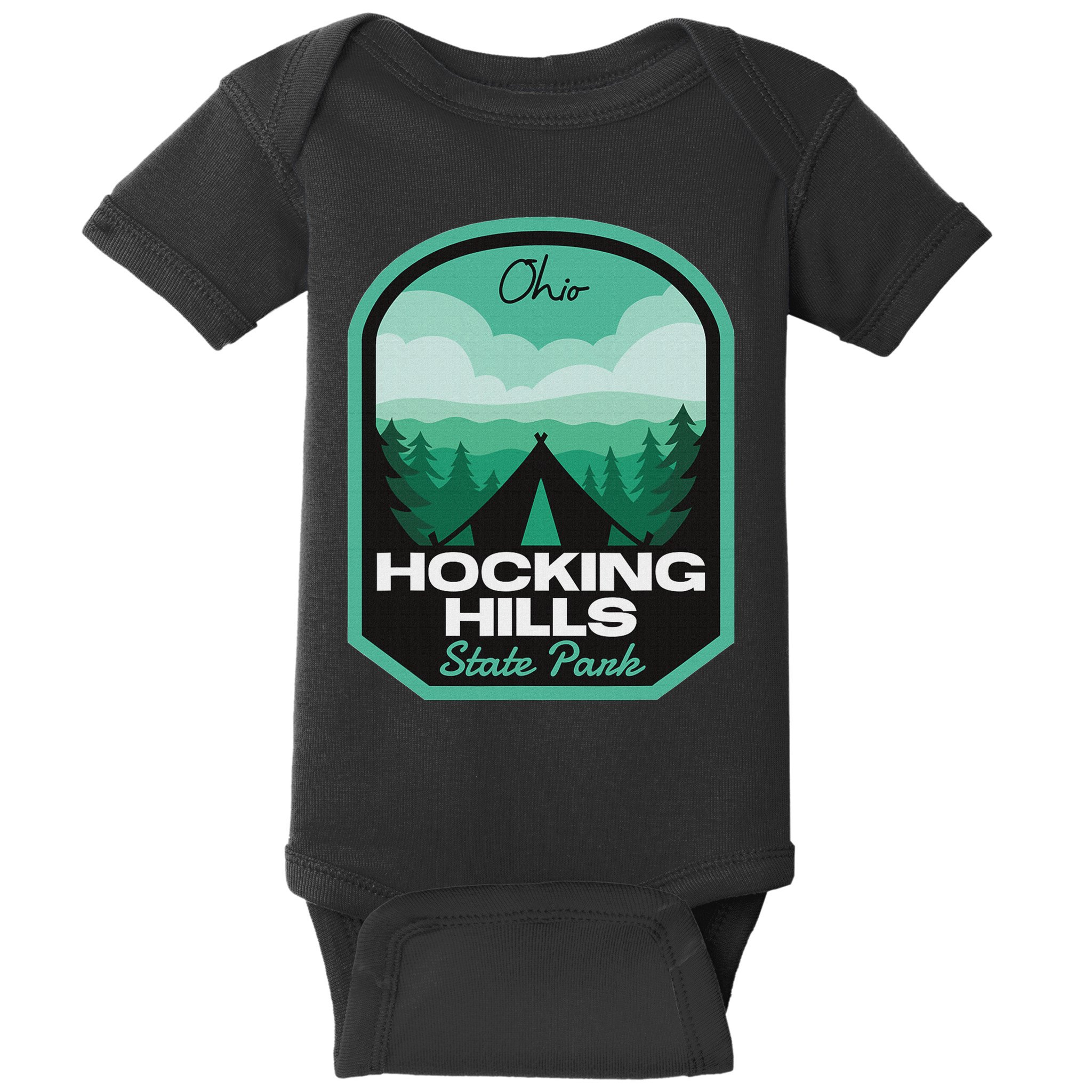 Hocking Hills State Park Oh Camping Baby Bodysuit