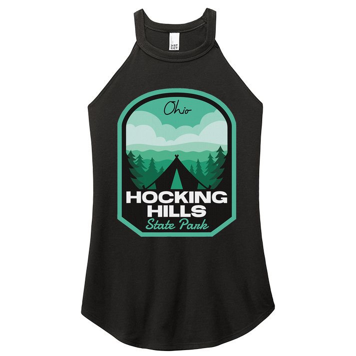Hocking Hills State Park Oh Camping Women's Perfect Tri Rocker Tank