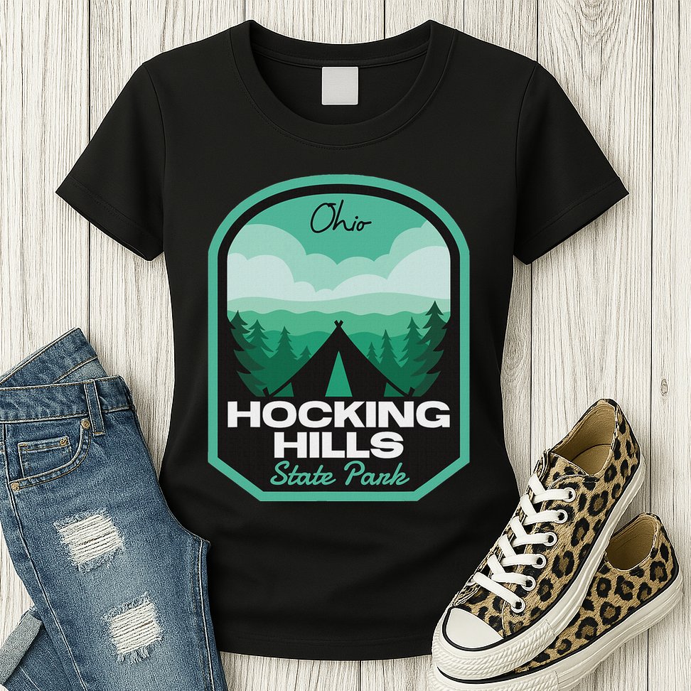 Hocking Hills State Park Oh Camping Womens T-Shirt