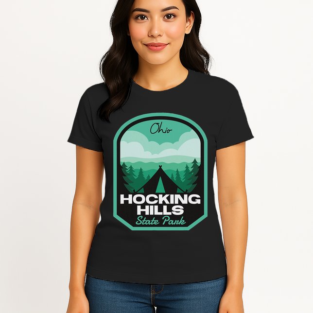 Hocking Hills State Park Oh Camping Womens T-Shirt