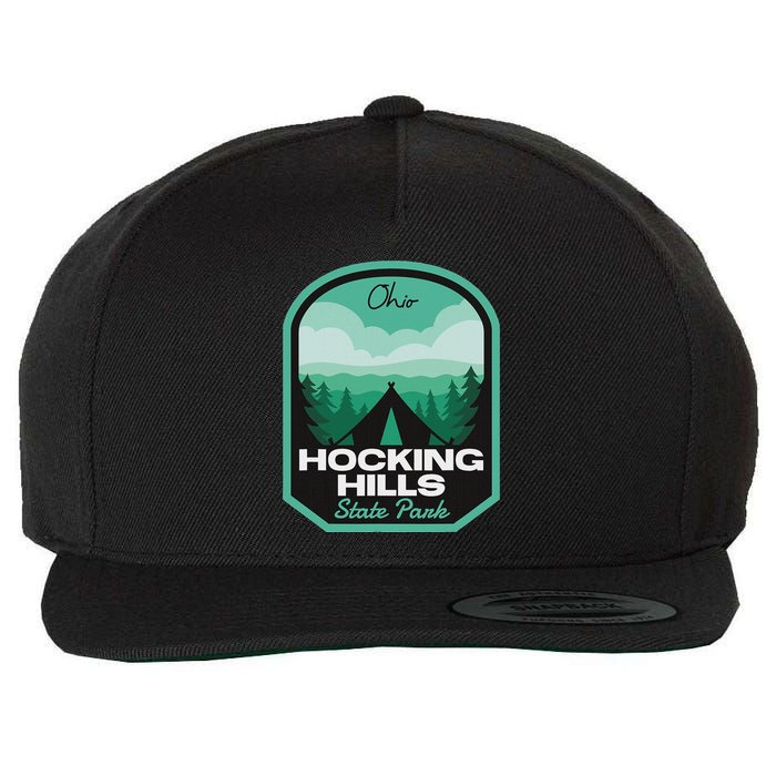Hocking Hills State Park Oh Camping Wool Snapback Cap