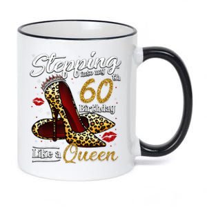 High Heels Stepping Into My 60th Birthday 60 And Fabulous 11oz Black Color Changing Mug