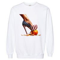 High Heels Squash Oranges; Kamala Harris Election Garment-Dyed Sweatshirt