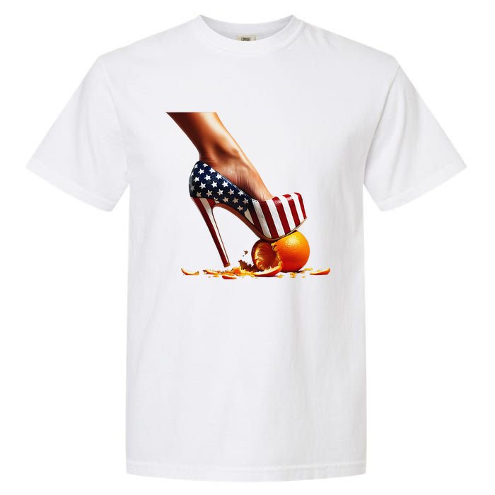 High Heels Squash Oranges; Kamala Harris Election Garment-Dyed Heavyweight T-Shirt