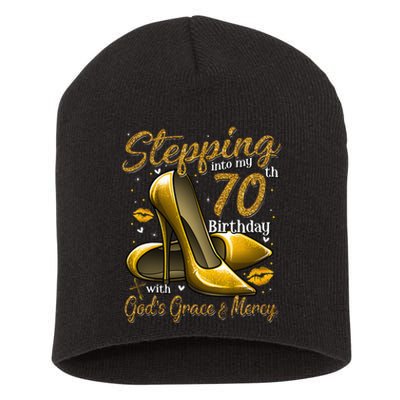 High Heels Stepping Into My 70th Birthday 70 And Fabulous Short Acrylic Beanie