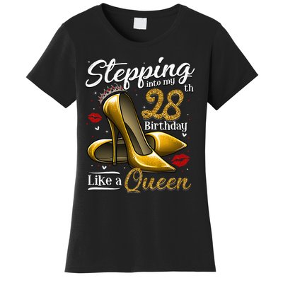 High Heels Stepping Into My 28th Birthday 28 And Fabulous Women's T-Shirt