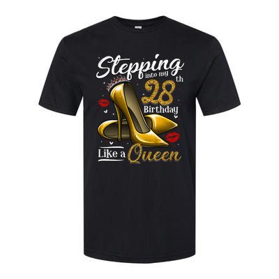 High Heels Stepping Into My 28th Birthday 28 And Fabulous Softstyle® CVC T-Shirt