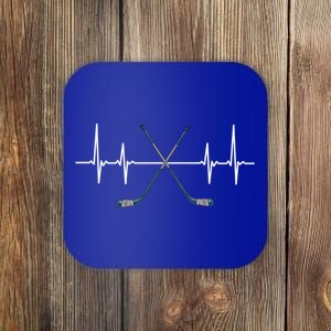 Heartbeat Hockey Stick Hockey Gift Coaster