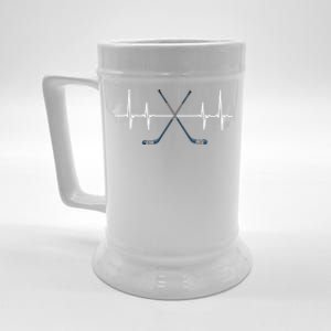 Heartbeat Hockey Stick Hockey Gift Beer Stein