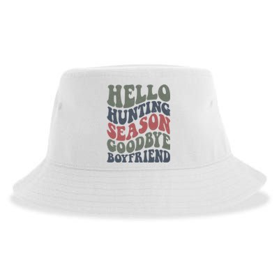 Hello Hunting Season Goodbye Boyfriend Sustainable Bucket Hat