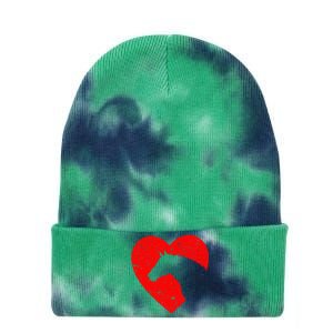 Horse Heart Silhouette For Cow Equestrian Tie Dye 12in Knit Beanie