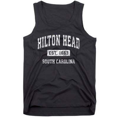 Hilton Head South Carolina Sc Vintage Established Sports Tank Top