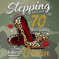 High Heels Stepping Into My 70th Birthday 70 and Fabulous Legacy Tie Dye Trucker Hat