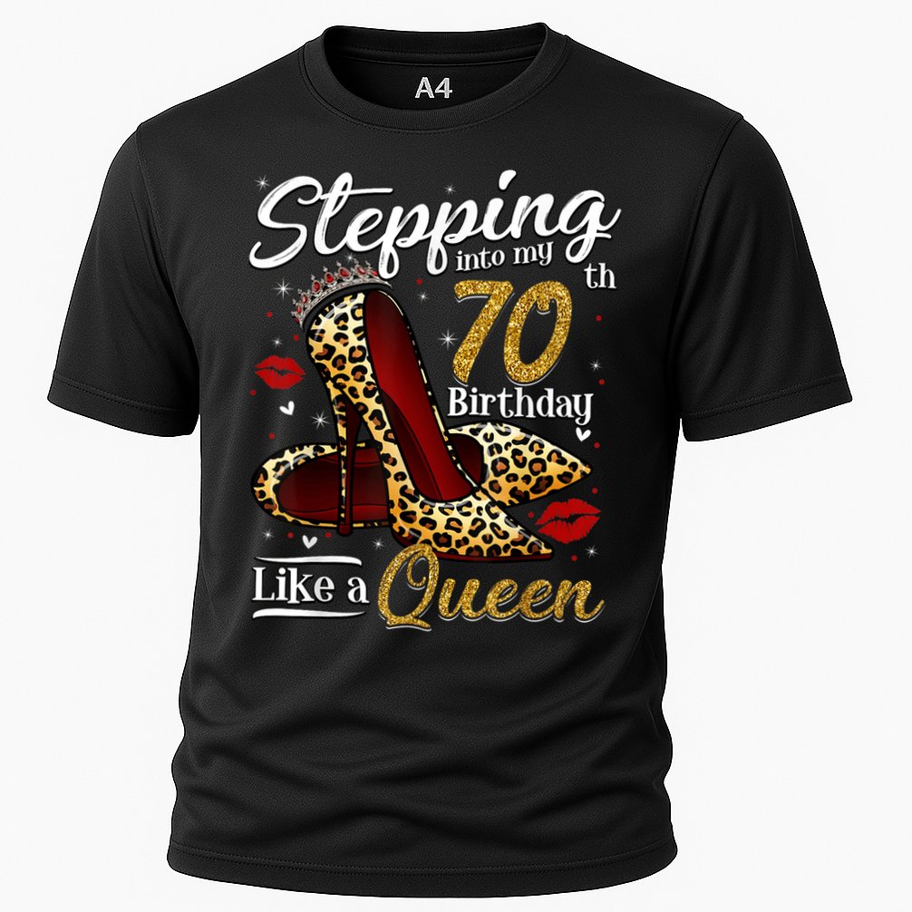 High Heels Stepping Into My 70th Birthday 70 and Fabulous Performance Shirt