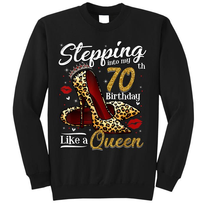 High Heels Stepping Into My 70th Birthday 70 and Fabulous Sweatshirt