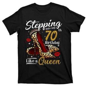 High Heels Stepping Into My 70th Birthday 70 and Fabulous T-Shirt