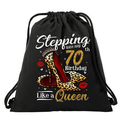 High Heels Stepping Into My 70th Birthday 70 and Fabulous Drawstring Bag
