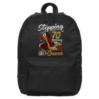 High Heels Stepping Into My 70th Birthday 70 and Fabulous 16 in Basic Backpack