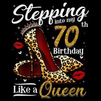 High Heels Stepping Into My 70th Birthday 70 and Fabulous 16 in Basic Backpack