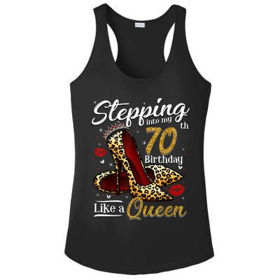 High Heels Stepping Into My 70th Birthday 70 and Fabulous Ladies PosiCharge Competitor Racerback Tank