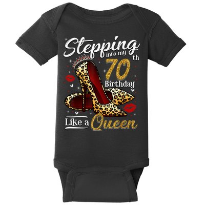 High Heels Stepping Into My 70th Birthday 70 and Fabulous Baby Bodysuit