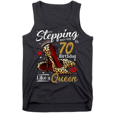 High Heels Stepping Into My 70th Birthday 70 and Fabulous Tank Top