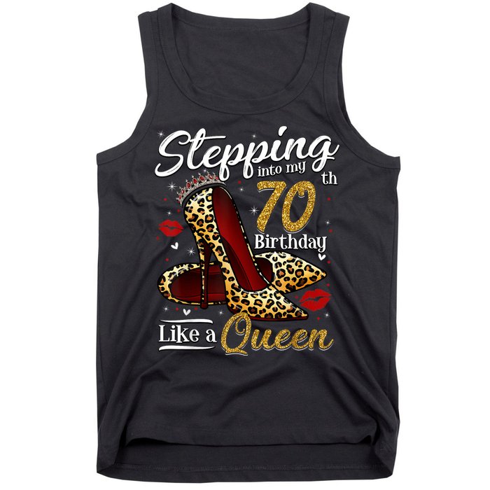 High Heels Stepping Into My 70th Birthday 70 and Fabulous Tank Top