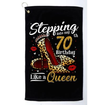 High Heels Stepping Into My 70th Birthday 70 and Fabulous Golf Towel