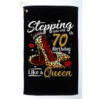 High Heels Stepping Into My 70th Birthday 70 and Fabulous Golf Towel