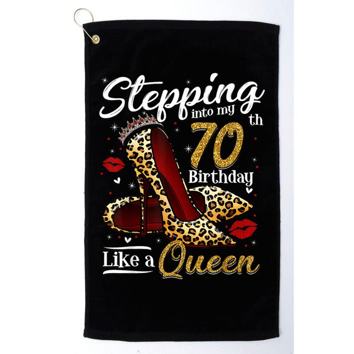 High Heels Stepping Into My 70th Birthday 70 and Fabulous Golf Towel