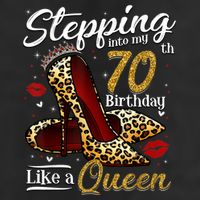 High Heels Stepping Into My 70th Birthday 70 and Fabulous Golf Towel