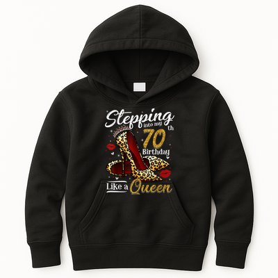 High Heels Stepping Into My 70th Birthday 70 and Fabulous Kids Hoodie
