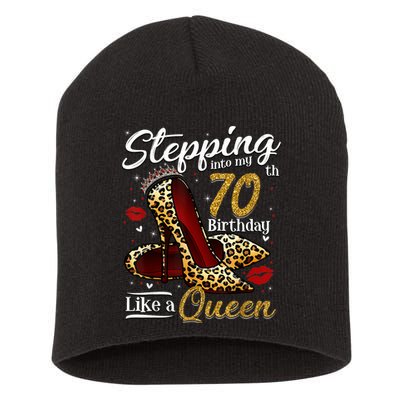 High Heels Stepping Into My 70th Birthday 70 and Fabulous Short Acrylic Beanie