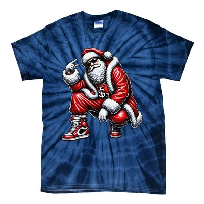 Hip Hop Santa Rapper Christmas Tie-Dye T-Shirt