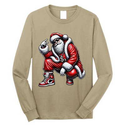 Hip Hop Santa Rapper Christmas Long Sleeve Shirt